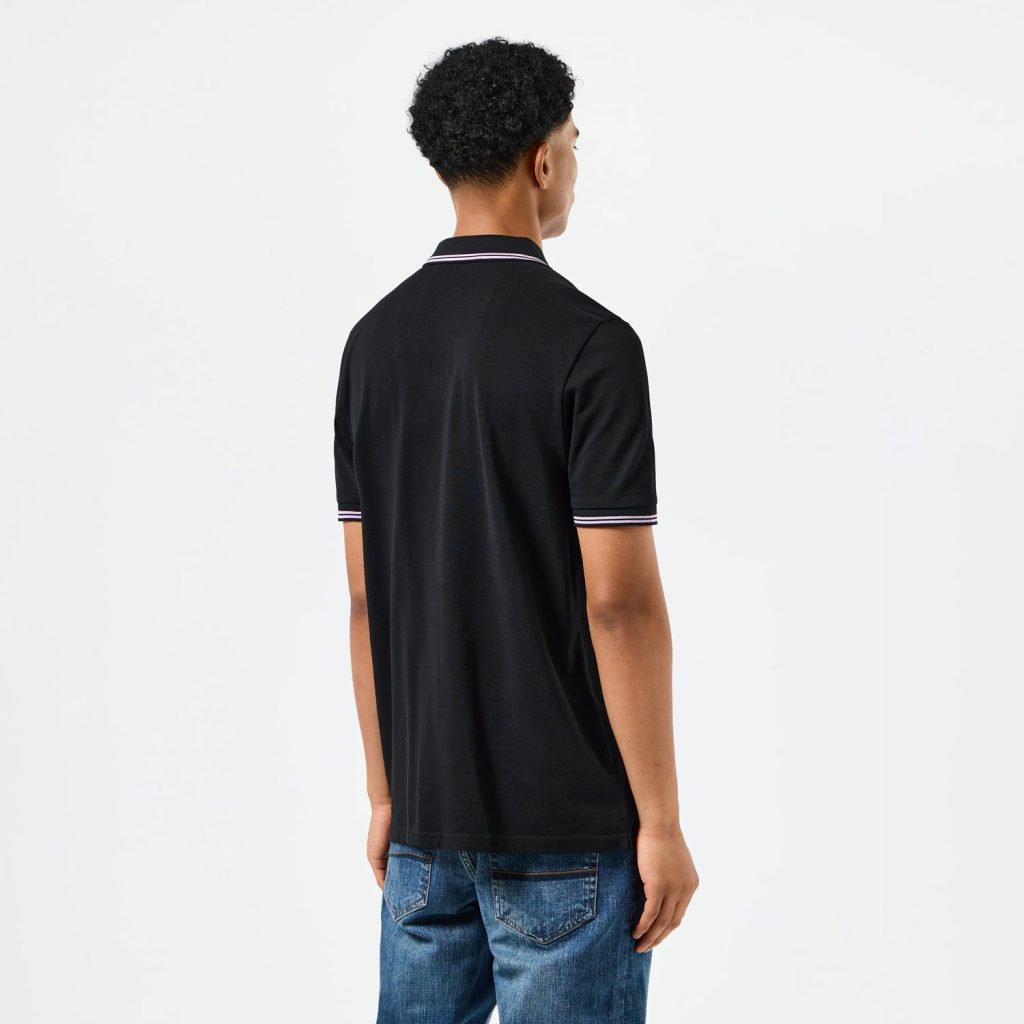 Weekend Offender Farina Polo Shirt - Black/Snap Dragon