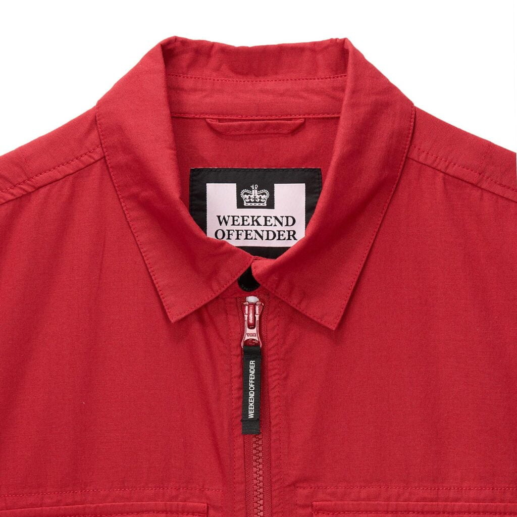 Weekend Offender Formella Regular Fit Long Sleeve Jacket - Scarlet