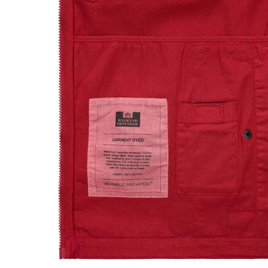 Weekend Offender Formella Regular Fit Long Sleeve Jacket - Scarlet