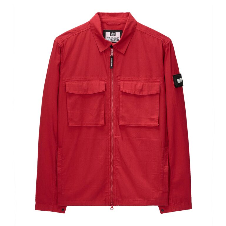 Weekend Offender Formella Regular Fit Long Sleeve Jacket - Scarlet