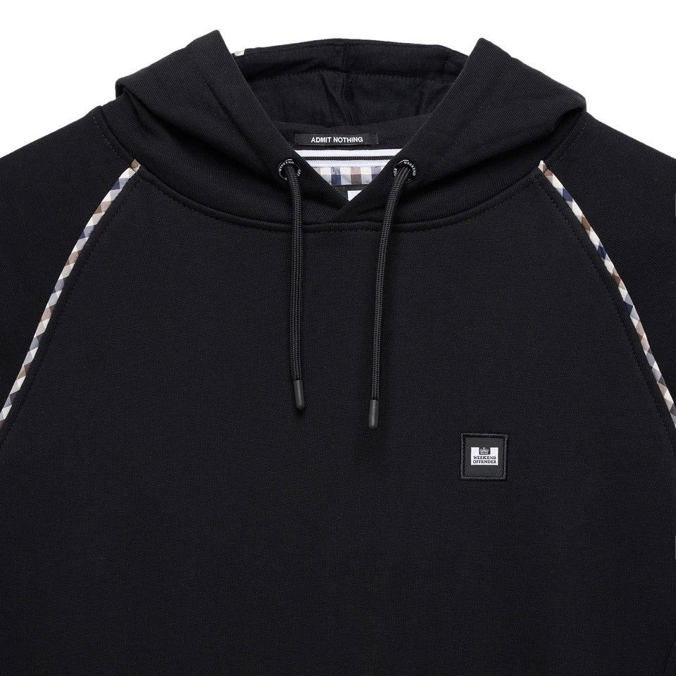 Weekend Offender Heidfeld Hoodie - Black/Mid House Check