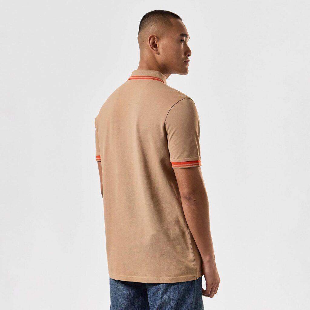Weekend Offender Levanto Regular Fit Polo Shirt - Cognac/Pure Orange