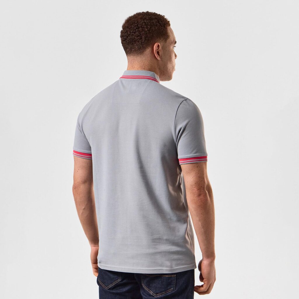Weekend Offender Levanto Regular Fit Polo Shirt - Smokey/Anthurium