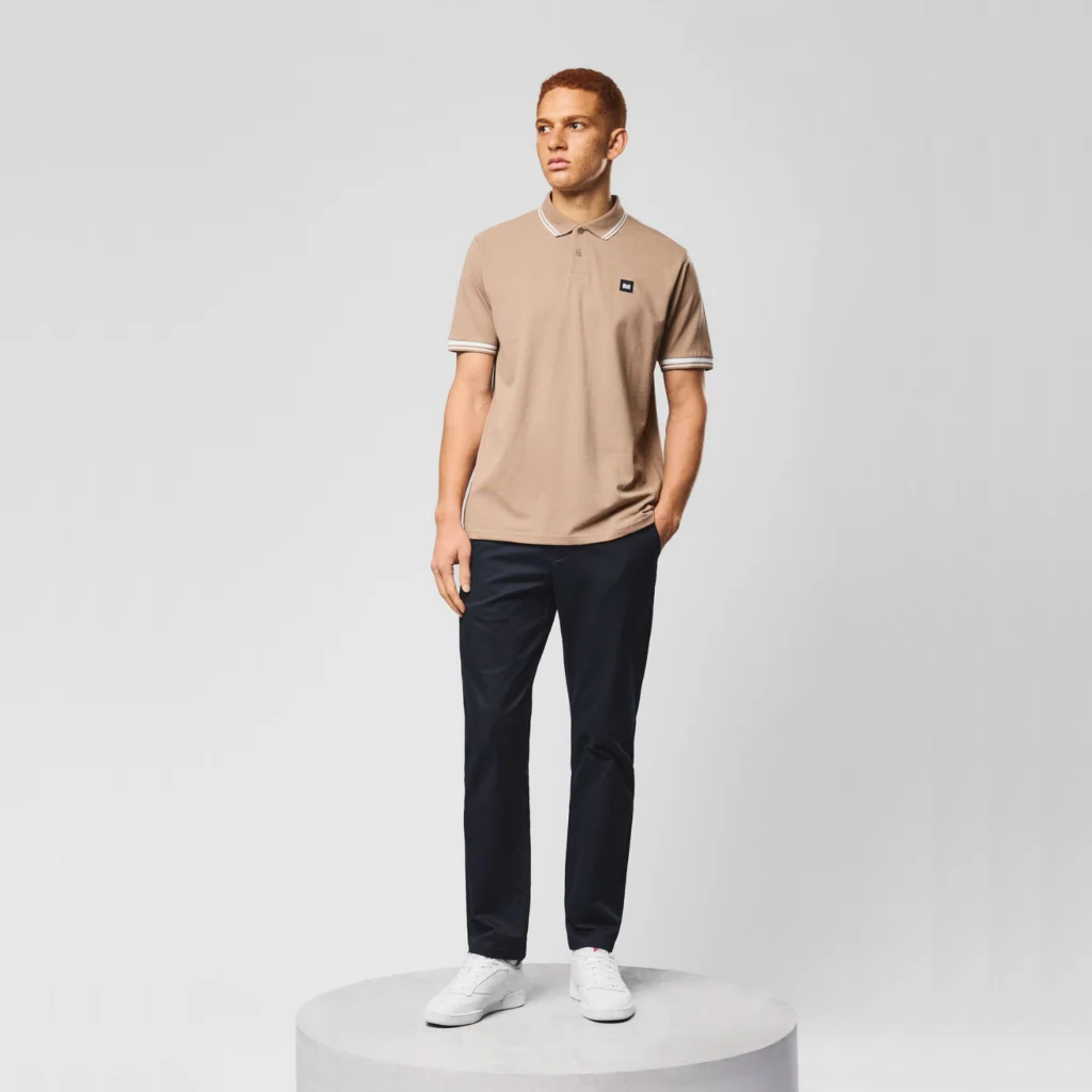 Weekend Offender Levanto With Contrast Tipping Polo - Driftwood / Ghost