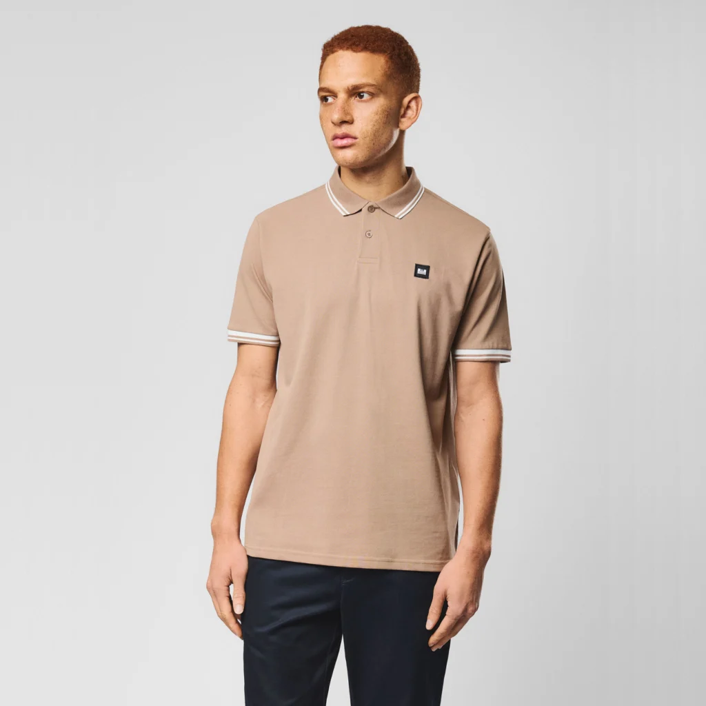 Weekend Offender Levanto With Contrast Tipping Polo - Driftwood / Ghost