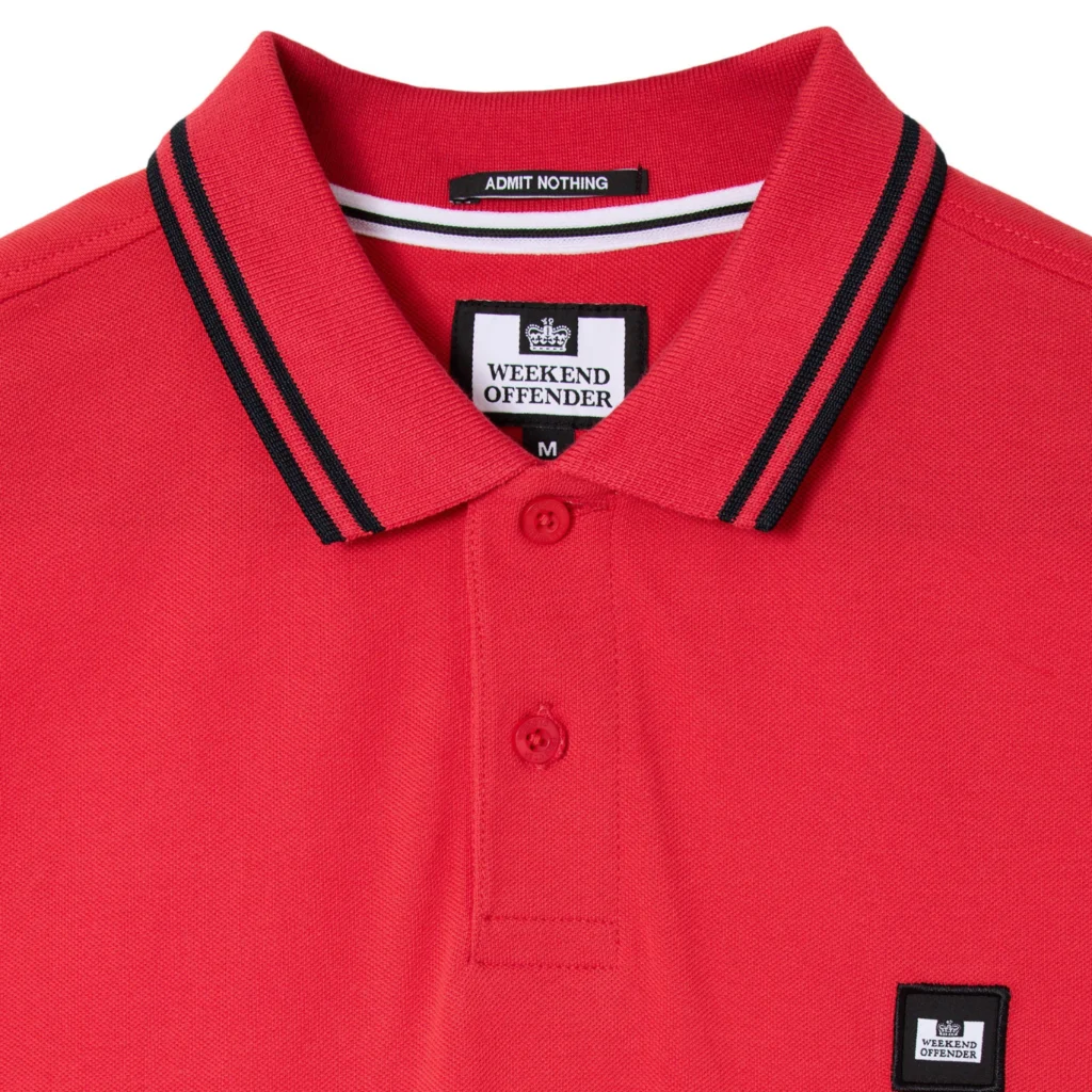 Weekend Offender Levanto With Contrast Tipping Polo - Watermelon / Navy