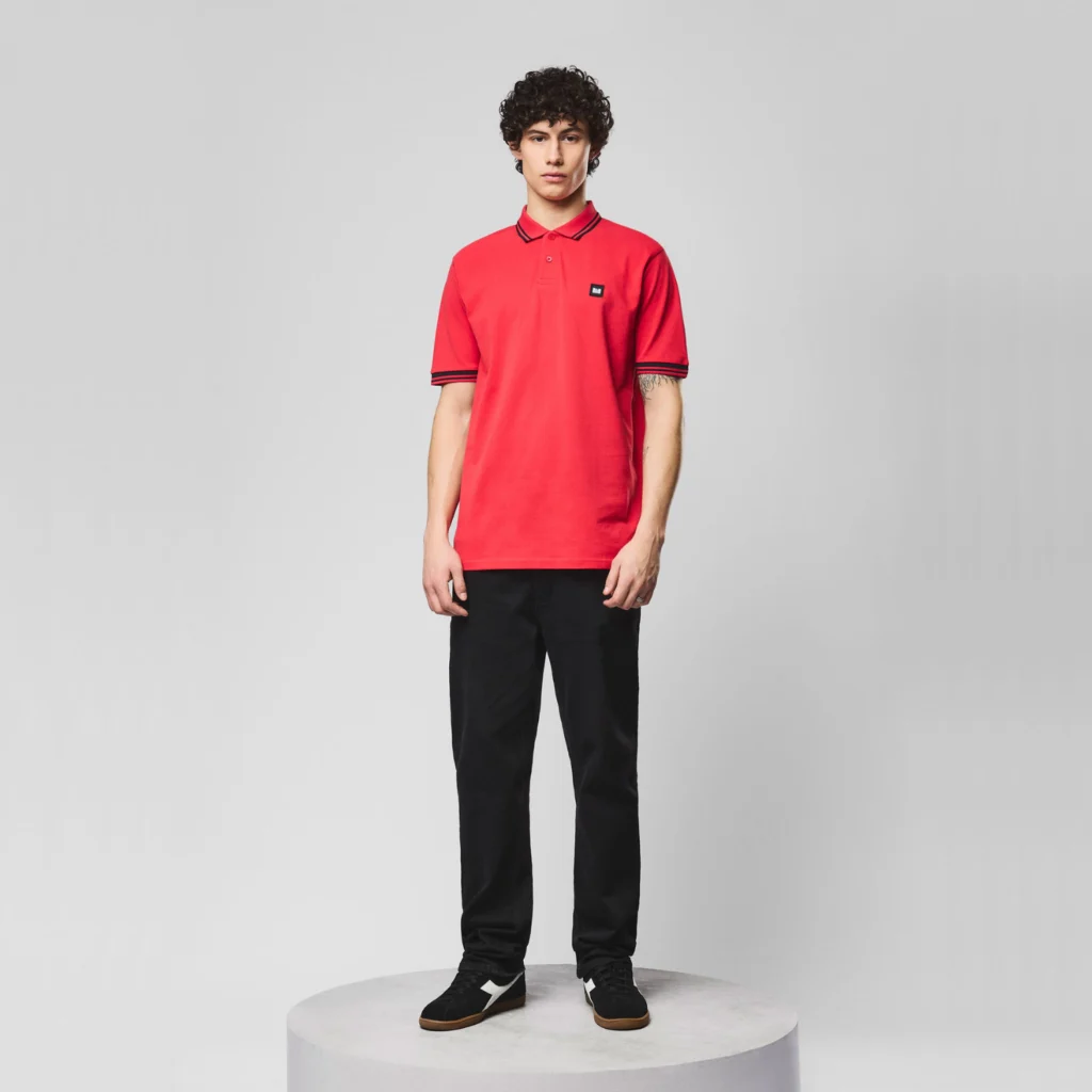 Weekend Offender Levanto With Contrast Tipping Polo - Watermelon / Navy