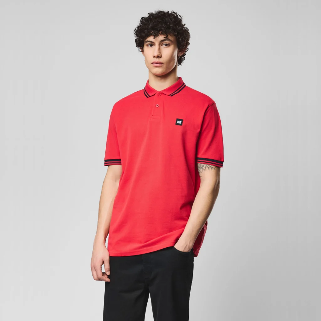 Weekend Offender Levanto With Contrast Tipping Polo - Watermelon / Navy