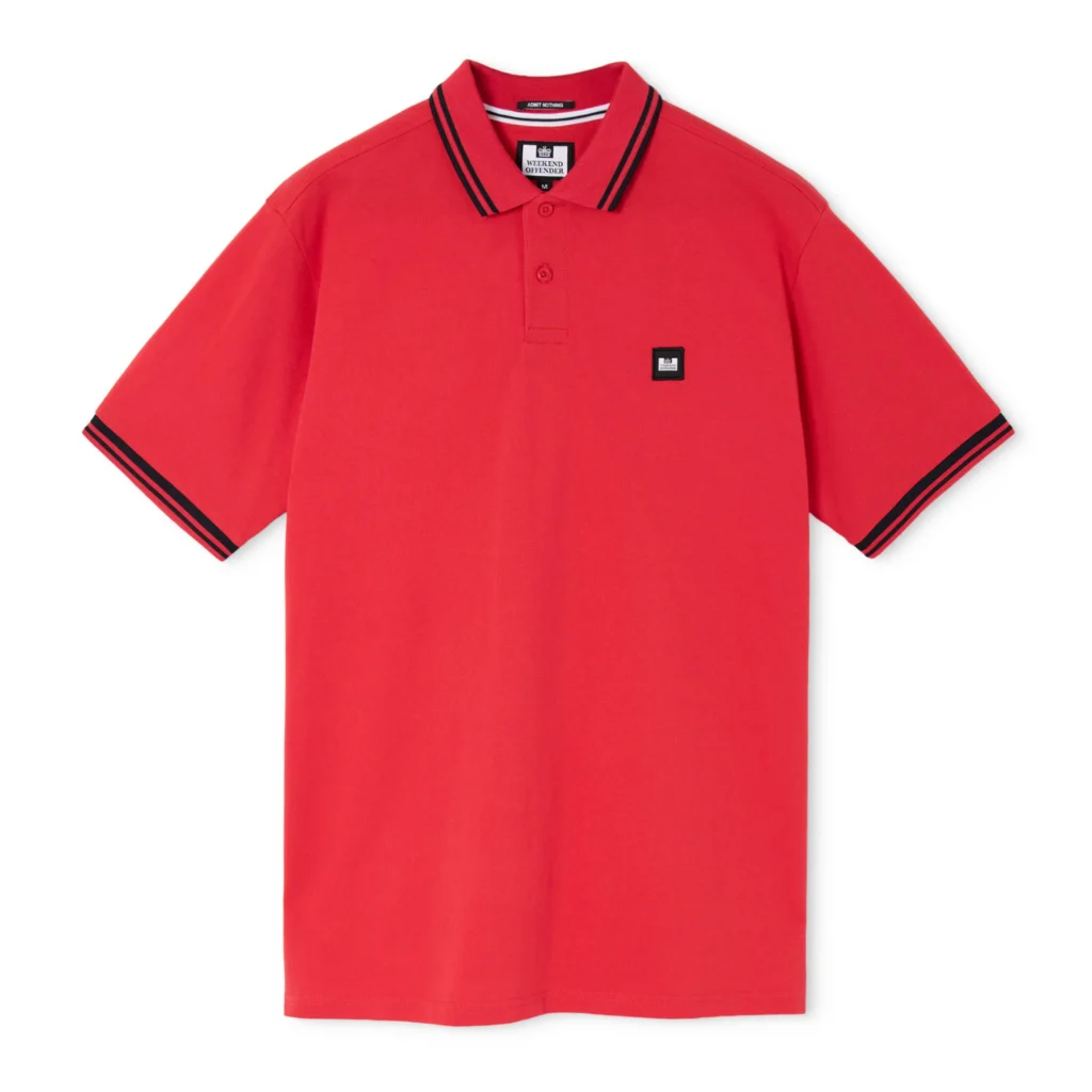 Weekend Offender Levanto With Contrast Tipping Polo - Watermelon / Navy
