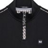 Weekend Offender Matisa Quater Neck Sweatshirt - Black/Mid House Check
