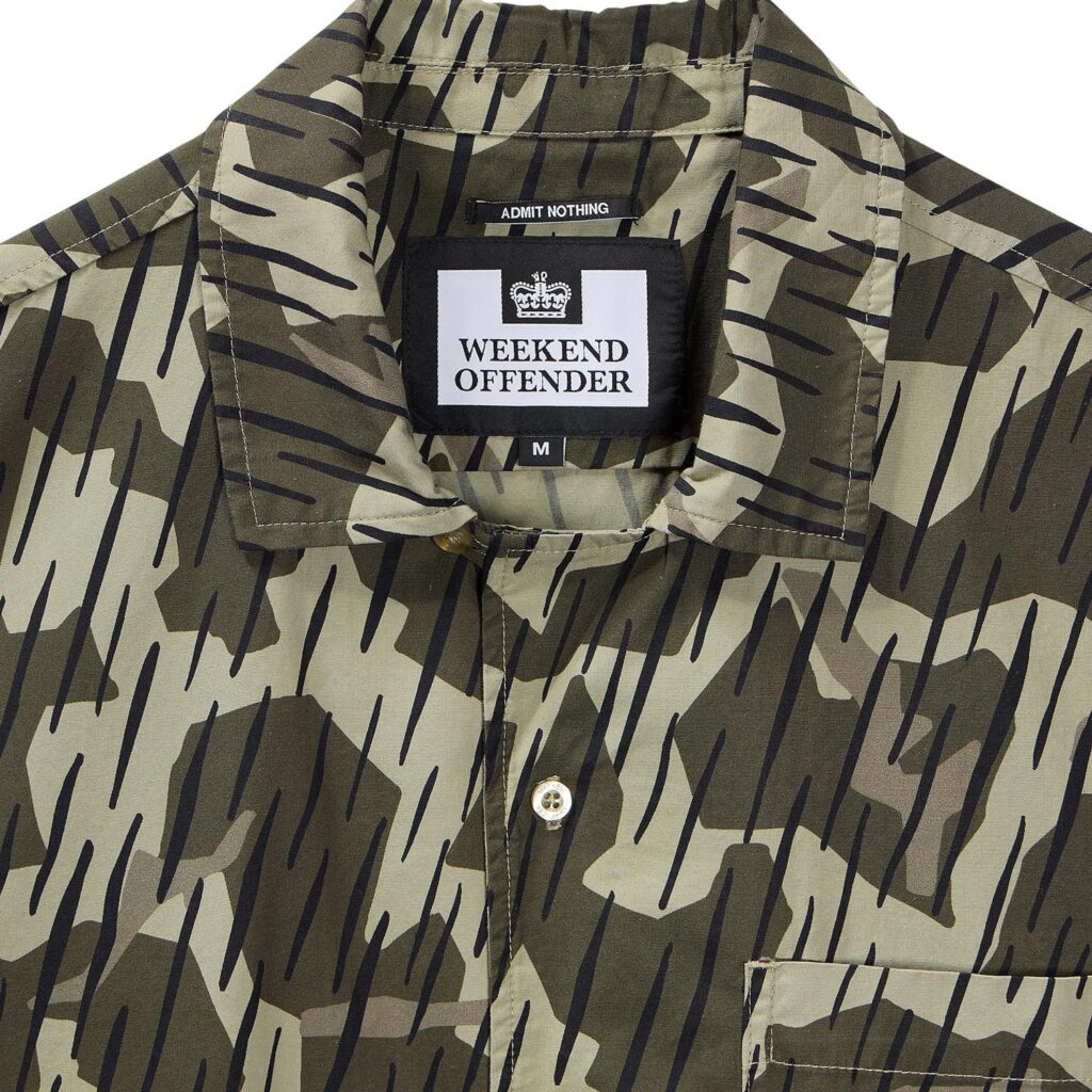 Weekend Offender Monuriki Camo Regular Fit Shirt - Castle Green Camo