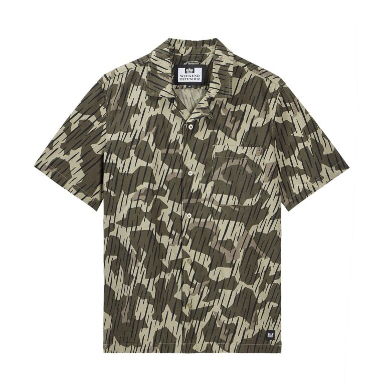Weekend Offender Monuriki Camo Regular Fit Shirt - Castle Green Camo