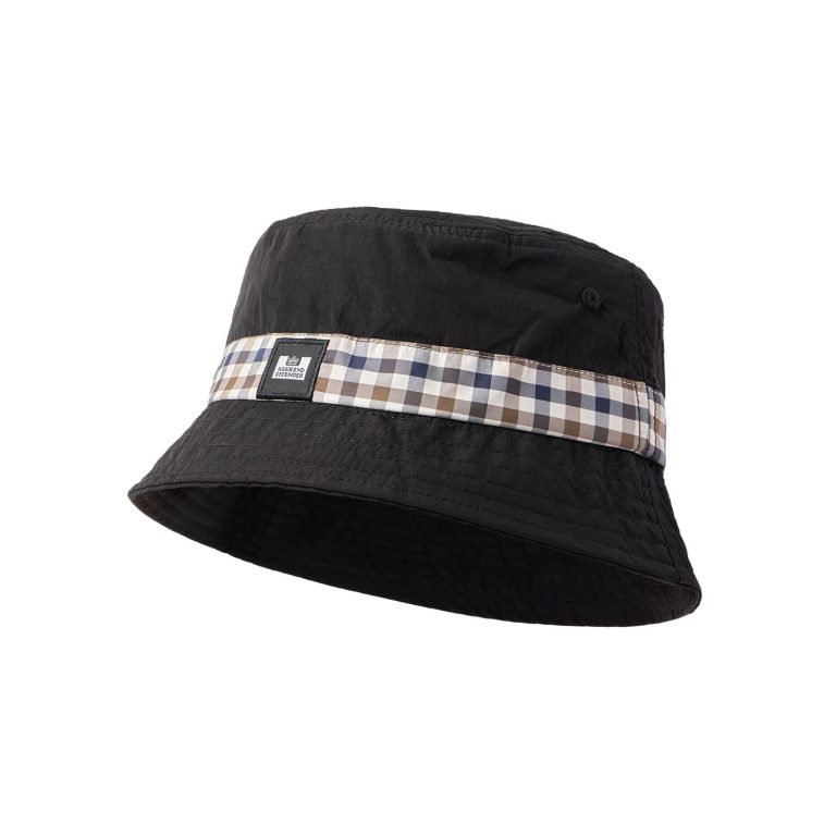 Weekend Offender Queensland Bucket Hat - Black/Mid House Check