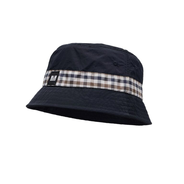 Weekend Offender Queensland Bucket Hat - Navy/Mid House Check
