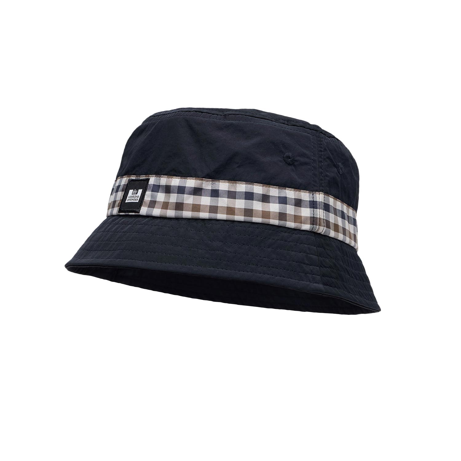 Weekend Offender Queensland Bucket Hat - Navy/Mid House Check
