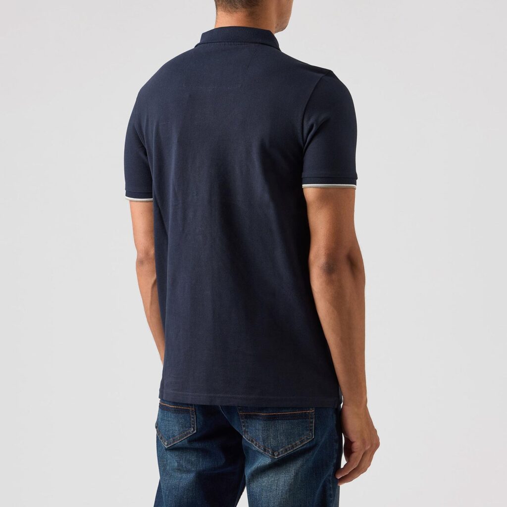 Weekend Offender Sakai Regular Fit Short Sleeve Polo Shirt - Navy/House Check