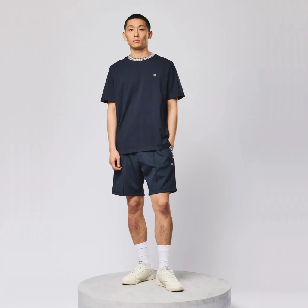 Weekend Offender Sila Jacquard Rib Tee - Navy