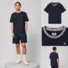 Weekend Offender Sila Jacquard Rib Tee - Navy