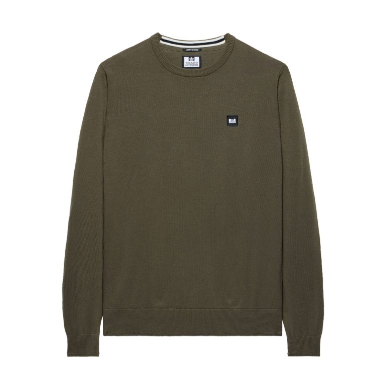 Weekend Offender Solace Regular Fit Long Sleeve Sweatshirt - Castle Green