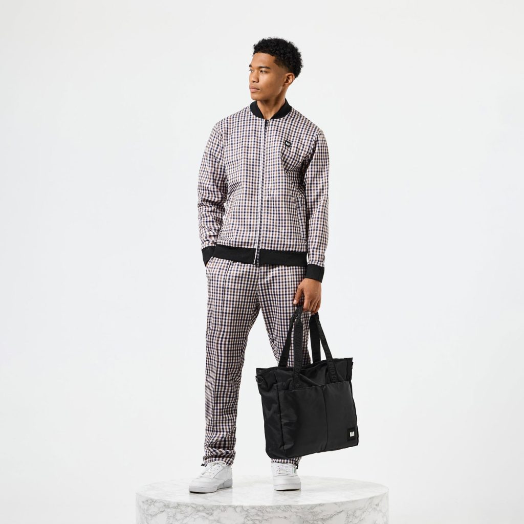 Weekend Offender Solomun Tricot Track Top - Mid House Check