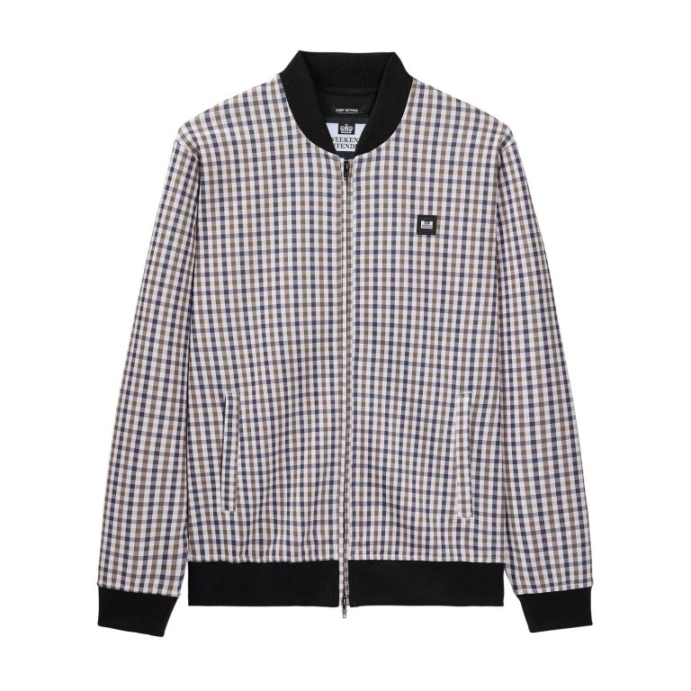 Weekend Offender Solomun Tricot Track Top - Mid House Check