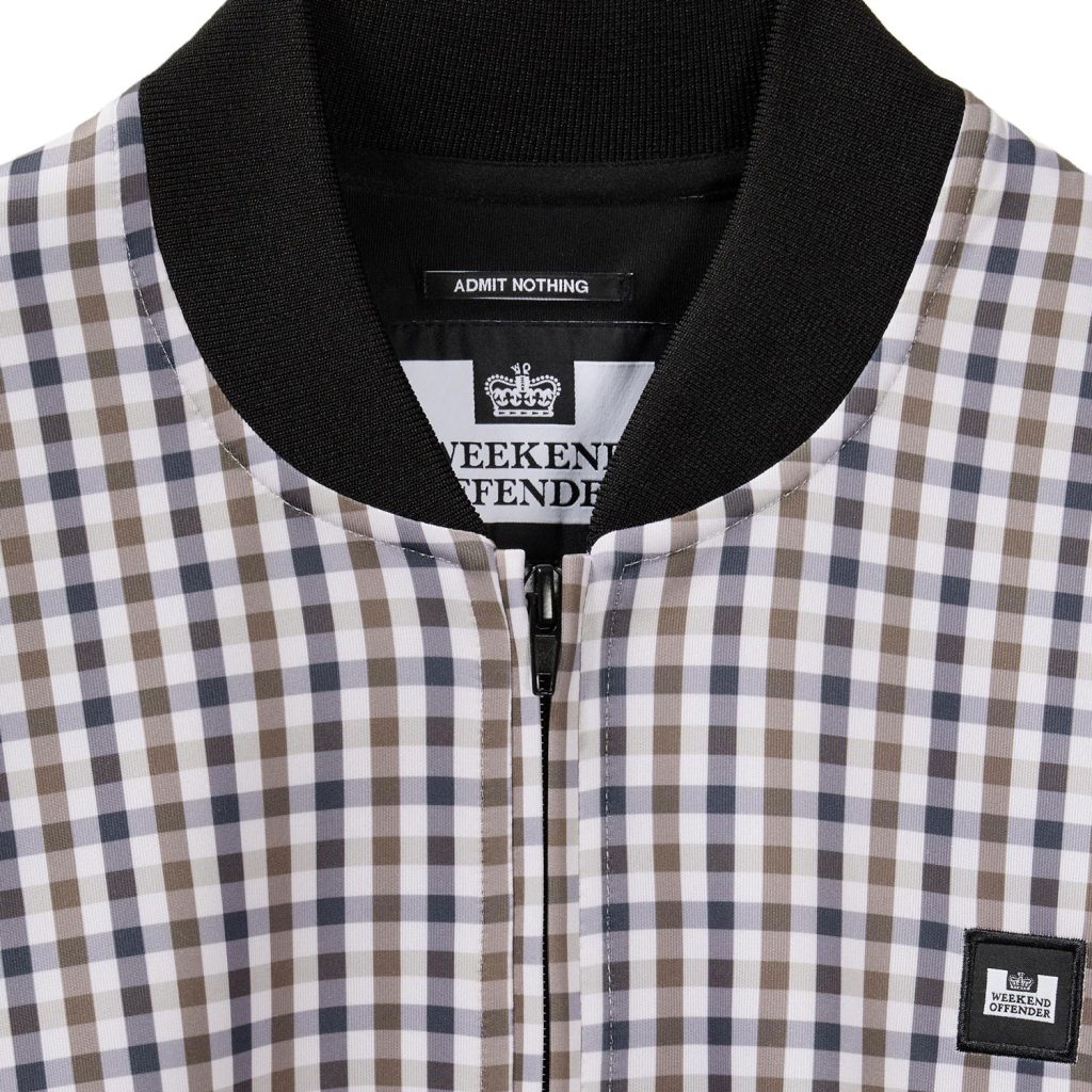 Weekend Offender Solomun Tricot Track Top - Mid House Check