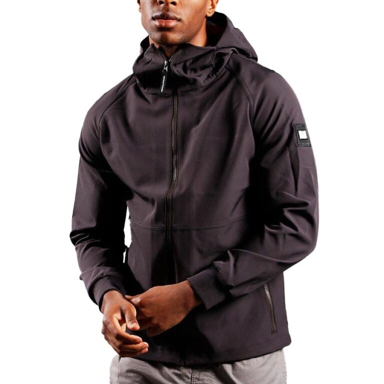 Weekend Offender Stipe Regular Fit Long Sleeve Jacket - Dark Chocolate