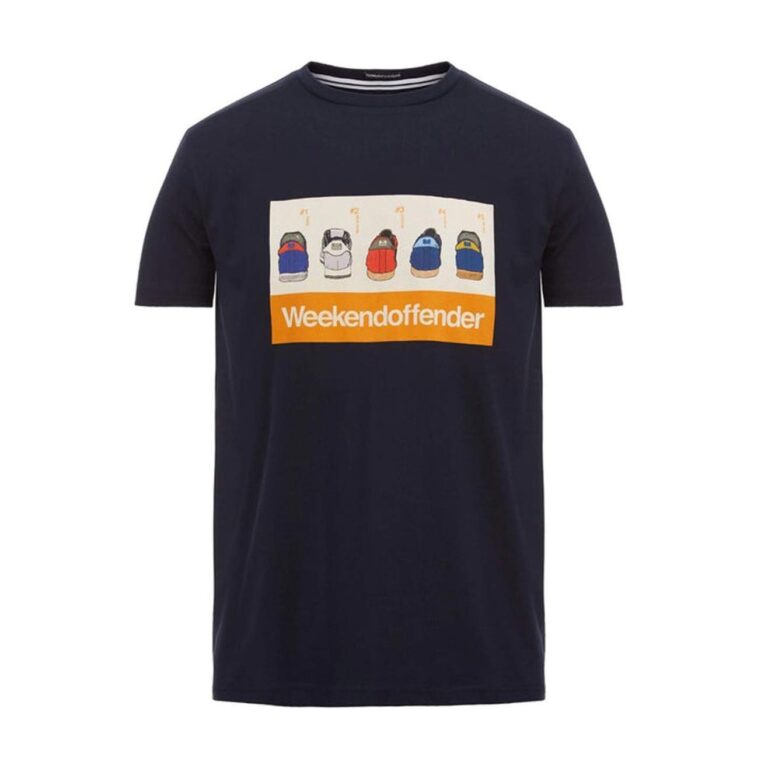 Weekend Offender Trainer Spotting Regular Fit Short Sleeve T-Shirt - Navy