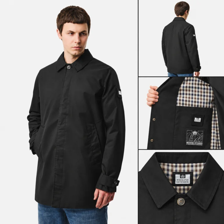 Weekend Offender Whitehouse Mac With Check Details - Black