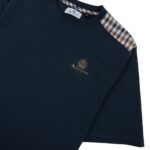 Aquascutum Active Club Check Shoulder Regular Fit Short Sleeve T-Shirt - Navy